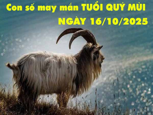 Con số may mắn tuổi Quý Mùi ngày 16/10/2025 thứ 5 hôm nay